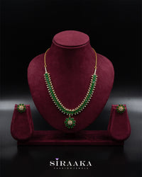Green Zircon Short Necklace