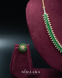 Green Zircon Short Necklace