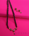 BLACK BEADS SHORT NECKLACE