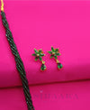 GREEN BEADS SHORT NECKLACE