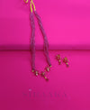 MAGENTA BEADS SHORT NECKLACE