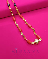 CORAL BEADS SHORT NECKLACE