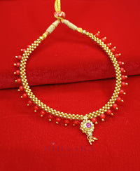 RED MOTI THUSHI NECKLACE