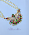 RED/GREEN PEACOCK TANMANI NECKLACE