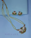 RED/GREEN PEACOCK TANMANI NECKLACE