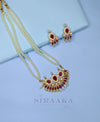 RED CRYSTALS DESIGNER TANMANI NECKLACE