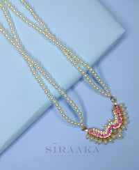 PINK CRYSTALS TANMANI NECKLACE