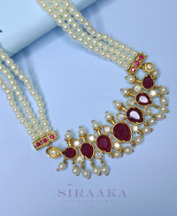 CLASSIC RED LONG TANMANI NECKLACE