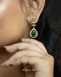 Premium Green Zircon/AD Short Necklace