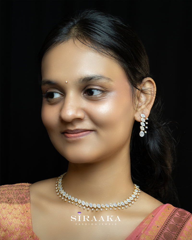 Zircon/AD Short Necklace