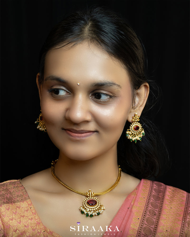 Zircon AD Short Necklace