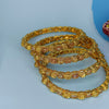 YELLOW CRYSTAL GOLDEN BANGLES BN24295