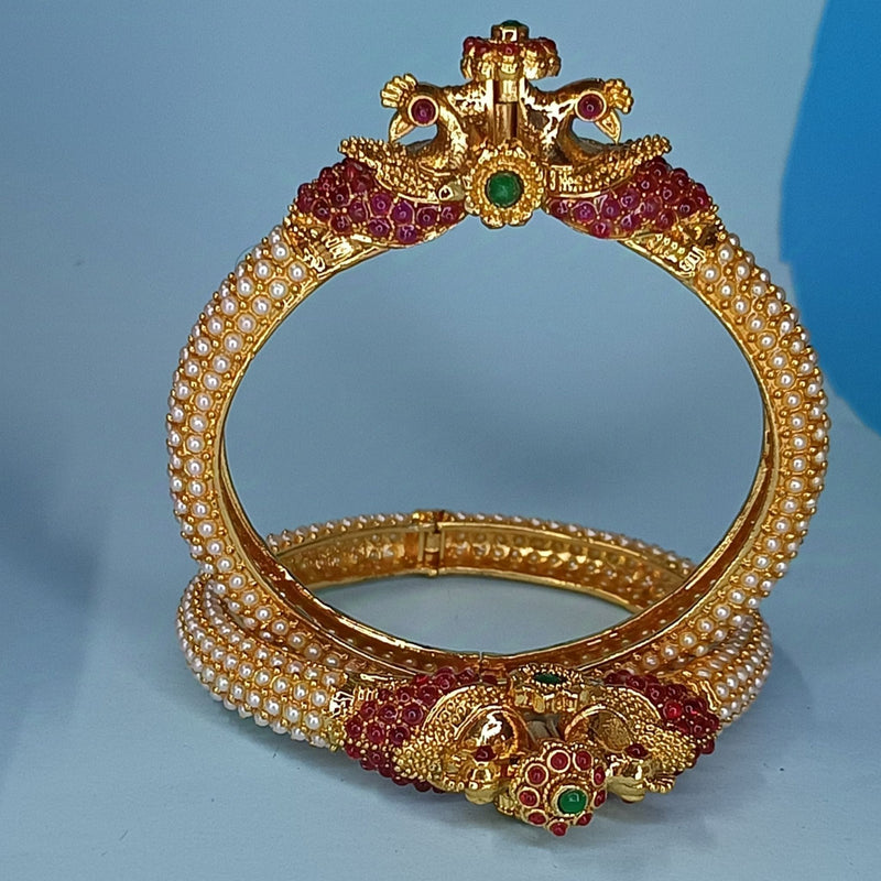 PEACOCK GOLDEN BANGLES BN24292