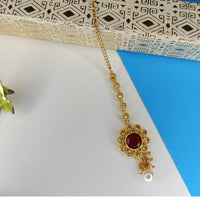 Red Maang Tikka | Bindi Acc