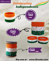 Tri- color Silk Thread Bangles